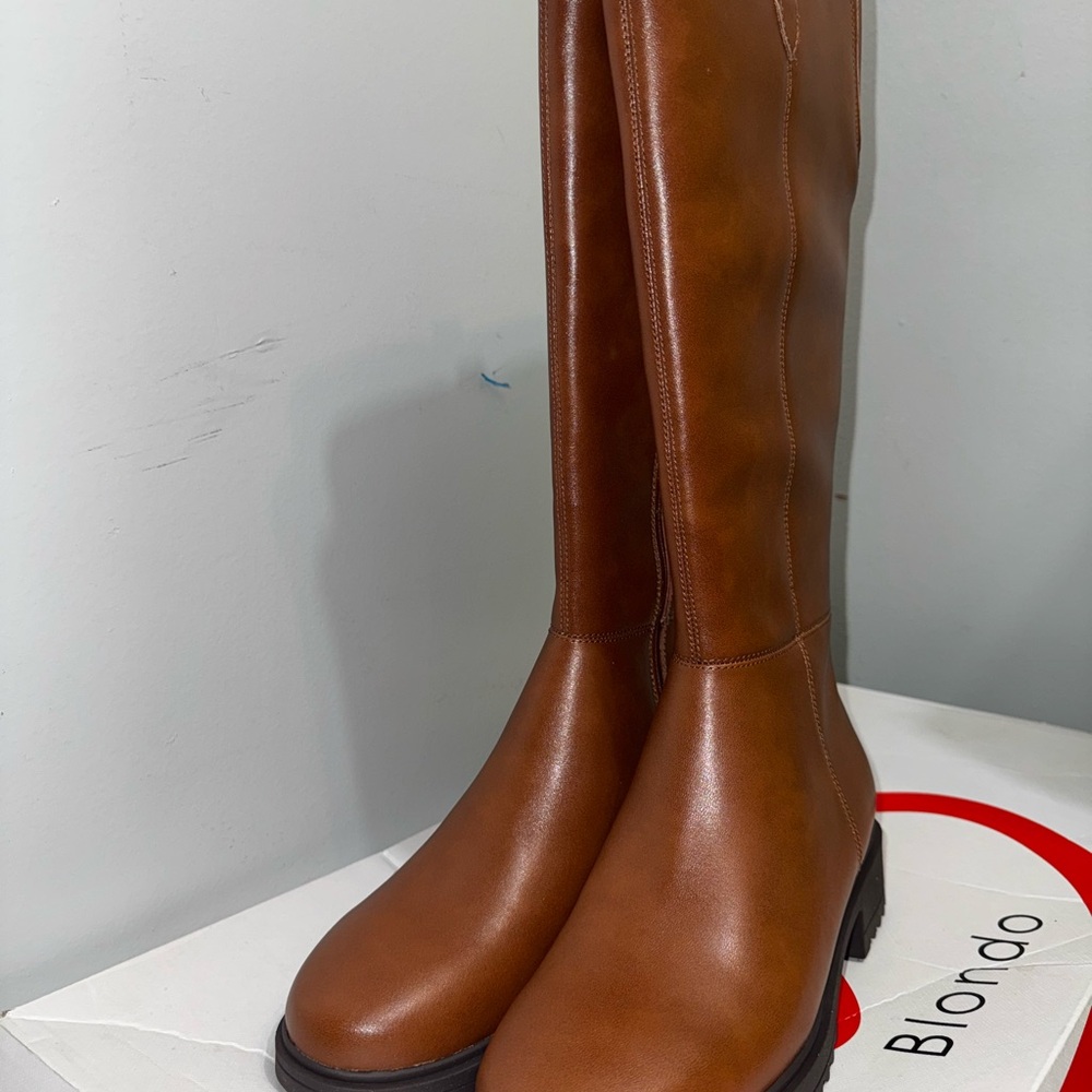 Blondo Women's Tan Over the Knee Boots
